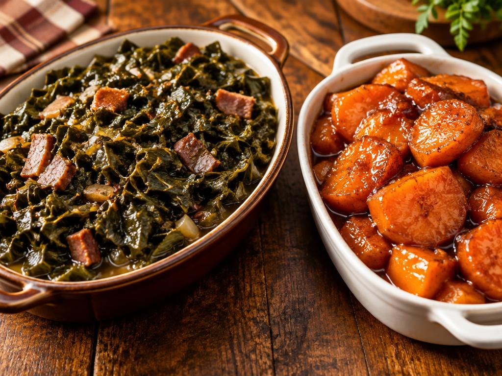 Greens & Candied Yams